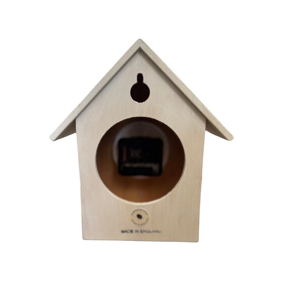 Gardeners Eden Birdhouse Clock Whitewash NEW - Picture 2 of 3